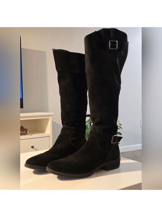 Sam Edelman Shoes - Sam Edelman suede leather over knee tall boots color black size 7